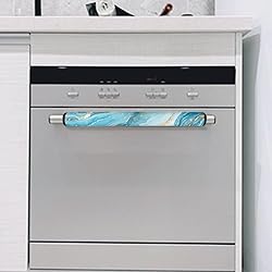 ASQVTIFE 2 Pieces Blue Marble Refrigerator Door