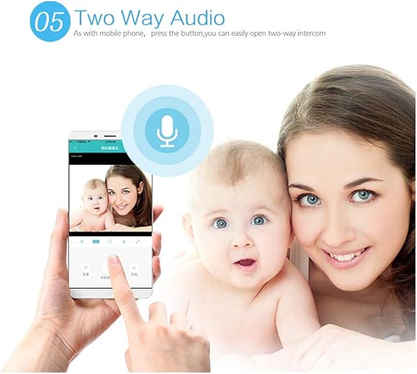 ZUEN Drahtlose Kamera WiFi Remote Monitor 720P HD Nachtsichtberwachung Home Smart Security Camera