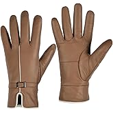 Harssidanzar Women Leather Gloves Winter Gloves Warm Lined Cold Weather SL026US