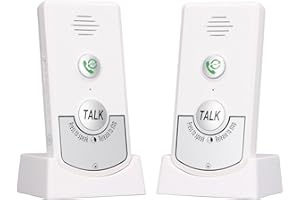 LUQEEG Home Voice Intercom, Smart Two Way Talk Doorbell, Protecting Pregnant Women And Babies, 48 Hours Endurance, Home Smart for Elderly Caregivers and Disabled People (White)