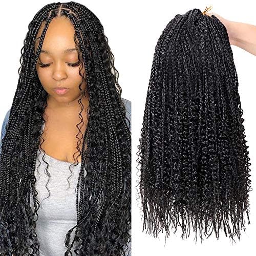 6 Packs Goddess Box Braids Crochet Hair With Curly Ends 20 Inch Bohemian Box Braids Knotless Box Braids Synthetic Crochet Hair For Women Amazon Ca Beauty 6 packs goddess box braids crochet hair