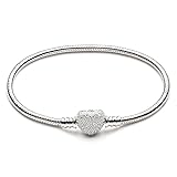 ATHENAIE 925 Sterling Silver Snake Chain with Pave