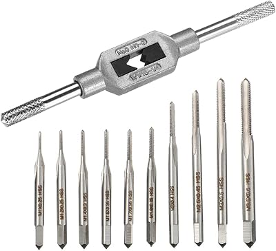 Saipor HSS Mini Metric Thread Tap Set M1-M3.5 With Adjustable Tap Wrench