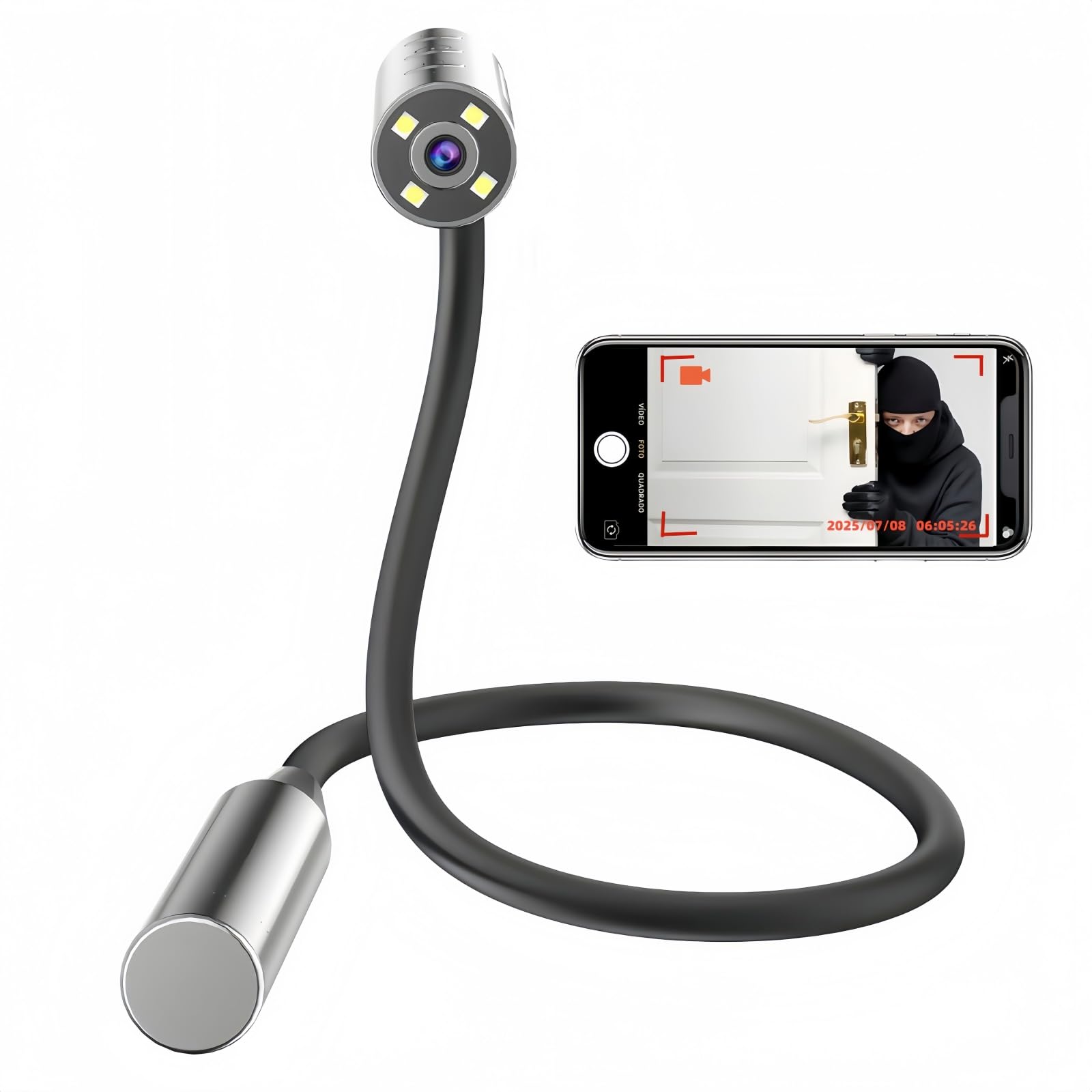 Photo 1 of PIEPIE Mini Hidden Security Camera - Wireless WiFi Small Camera with 10H Battery, Real-Time App Monitoring for Home Indoor Use, Bendable Design