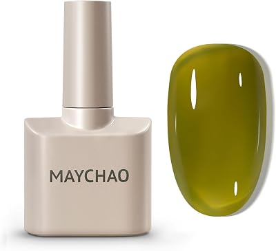 MAYCHAO Jelly Gel Nail Polish 15ML Green Soak Off UV LED Translucent