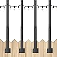 Mutovlin 4 Pack String Light Poles,2.8 Ft Light Poles for Outside String Lights,Outdoor Lights Pole with Fork,Metal Poles Stand for Patio Deck Backyard