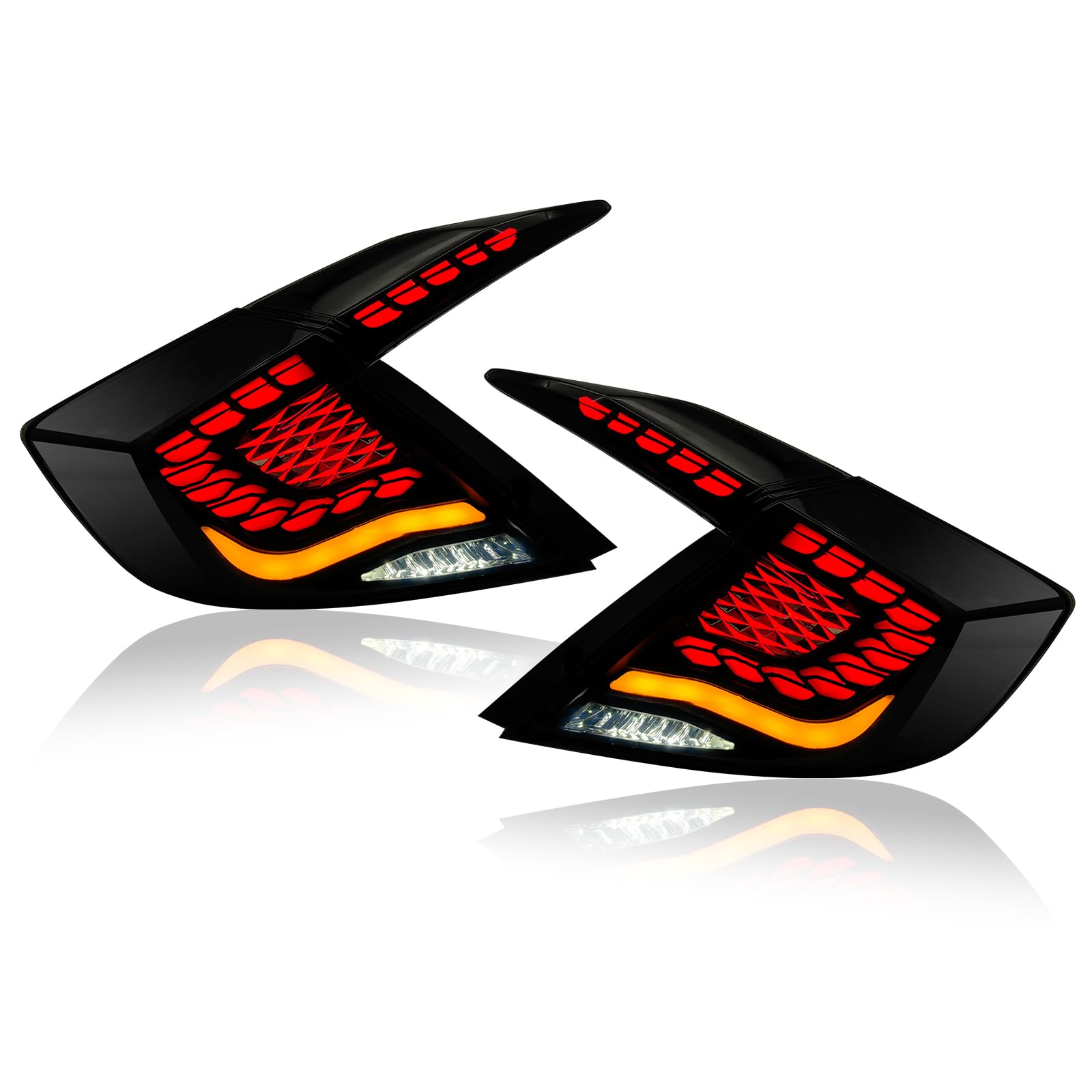 RIDROID 4 Inch LED Fog Lights For 2016-2021 Honda Civic, 6000K 8000 Lumens, Pair