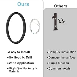 YWONOBS Door Numbers, 5 Inches 3D Self Adhesive