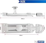 XFORT 2 Pack Polished Chrome Door Bolt Lock 100mm Surface Mounted Sliding Lock view 5
