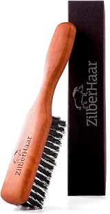 ZilberHaar Beard Brush Pure Boar Bristles Pearwood Germany view 1
