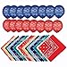 12pcs Bandanas Novelty Double Sided Print Paisley Cowboy Bandana Party Favor Scarf Headband Handkerchiefs and 24pcs Cow Balloons