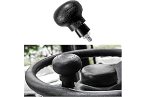Yourkar Steering Wheel Knob, Non-Slip Power Handle Spinner Knob for Forklifts, Tractors, Cars, Boats, Black, ABS, 1.97×3.07 i