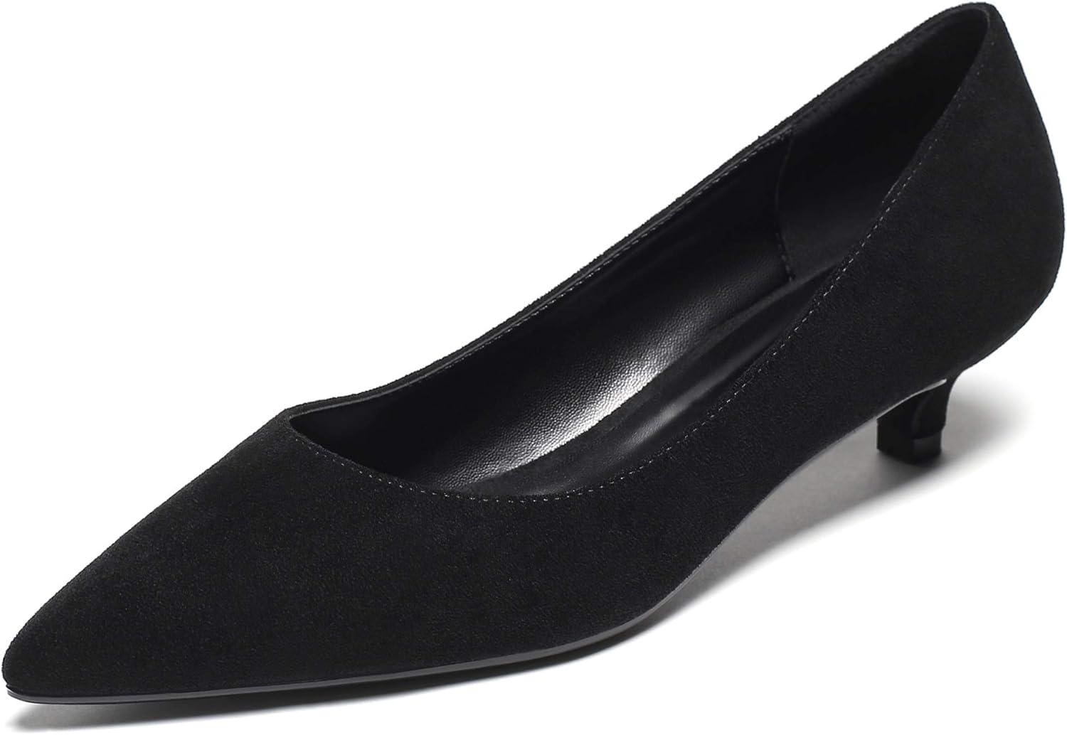 black low pump heels