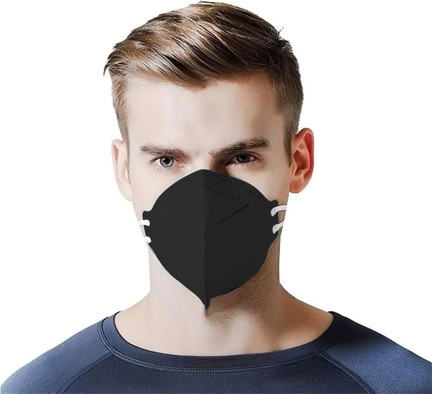 100 mascarillas negras para protección Coronavjourus con almohadillas