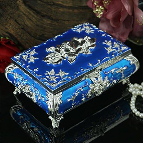 DELLT-Russian jewelry box princess European Korean non-real retro wood locking storage box jewelry mirror ornaments