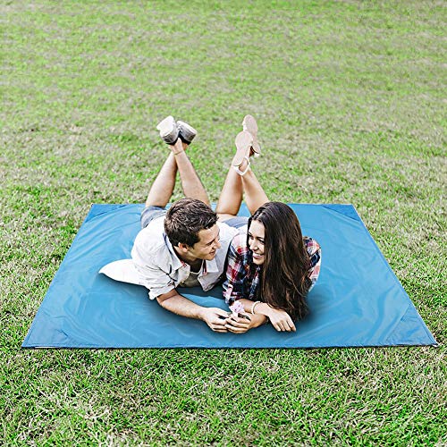 TbpersicwT Home bedroom carpet door mat, Solid Color Portable Outdoor Travel Waterproof Camping Picnic Mat Beach Blanket - Grey 1.4x1.5M