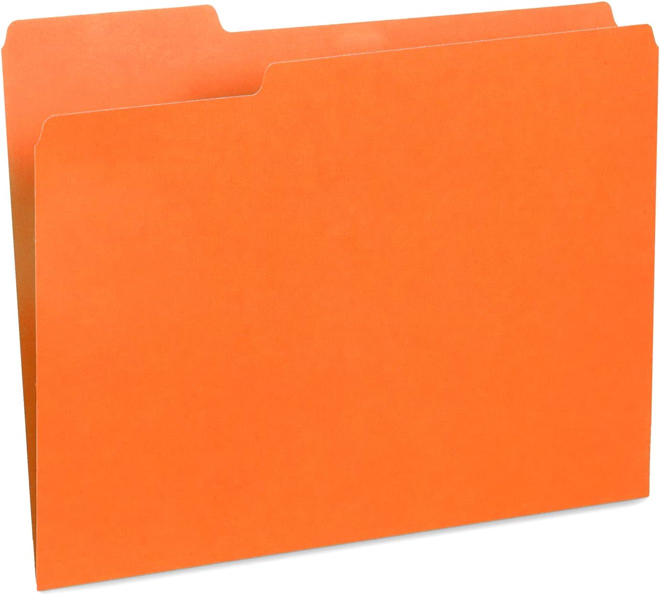 File Folder, 1/3 Cut Tab, Letter Size, Orange, Great for Organizing and Easy File Storage, 100 Per Box : Office Products