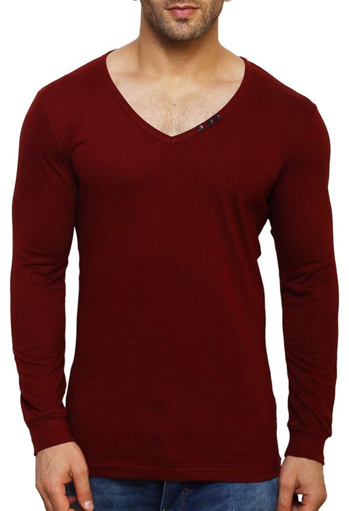 INKOVY Men's Plain Slim Fit T-Shirt