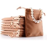 Oirlv 50PCS Velvet Jewelry Storage Bags Small Accessories Collected Drawstring Pouches display and gifts For Weeding Party(Coffee)