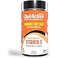 GlutActive Ultra VIT-C 1,000mg Chewable Tablets - Immune Support & Collagen Builder - High Absorption Ascorbic Acid with Cysteine & Bamboo Silica - Powerful Antioxidant - 30 Tablets