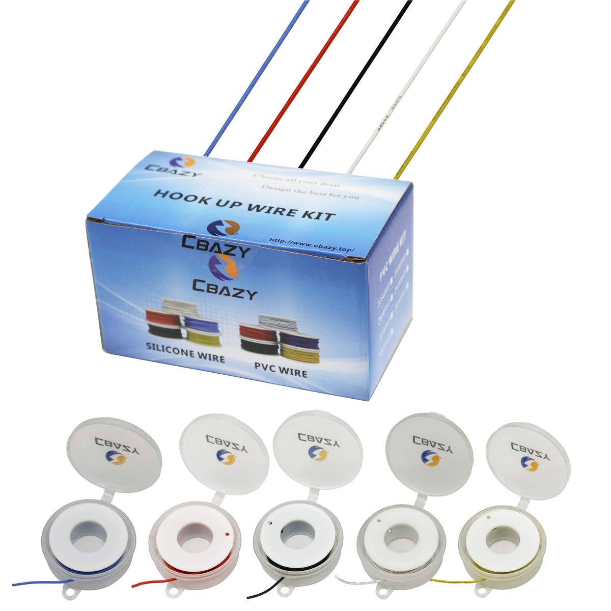 Silicone rubber electrical wire kit 30 gauge/AWG tinned