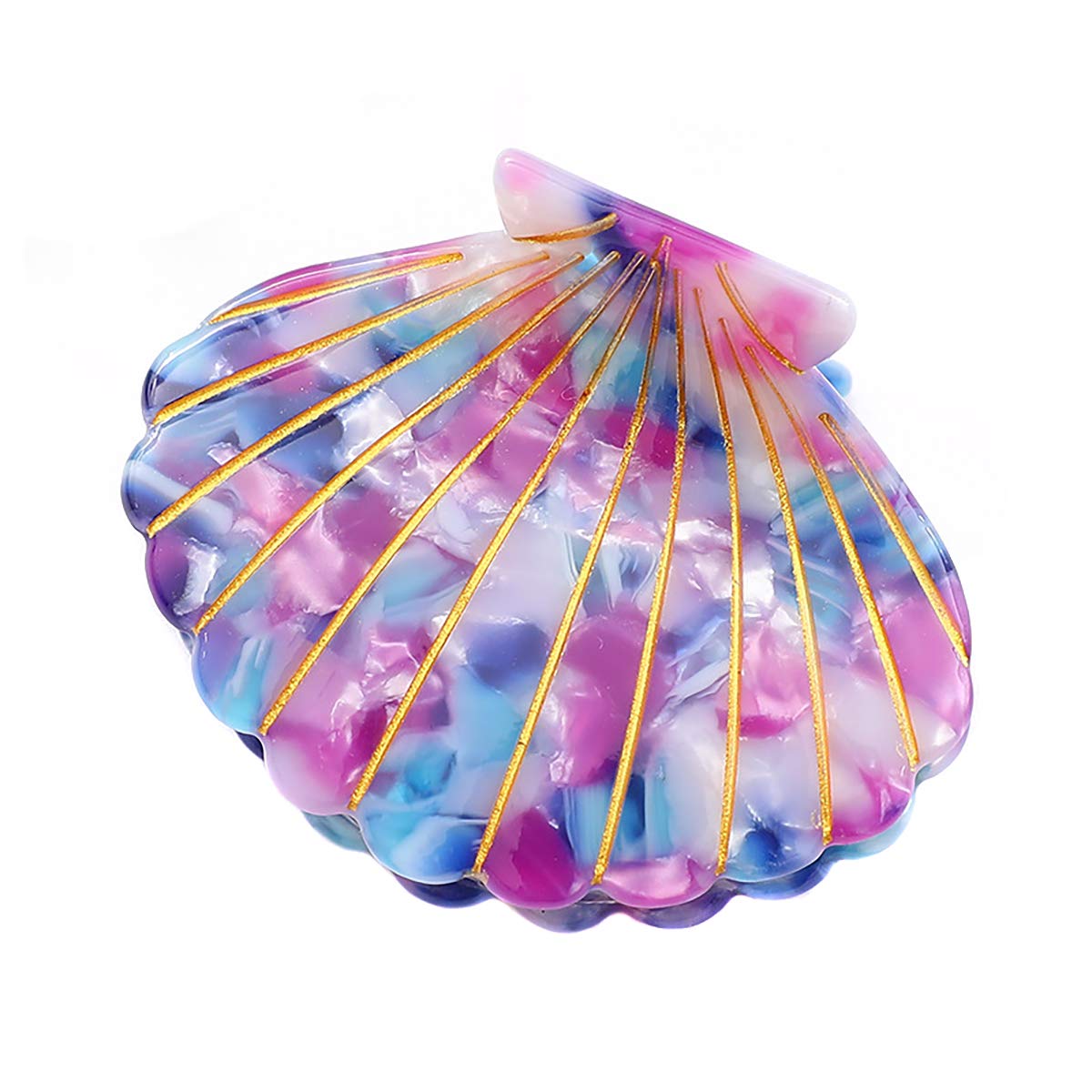 Women Acetate Shell Hair Claw Clip Hair Clamp Fashion Hairpin Accessories for Half Updos (Purple)