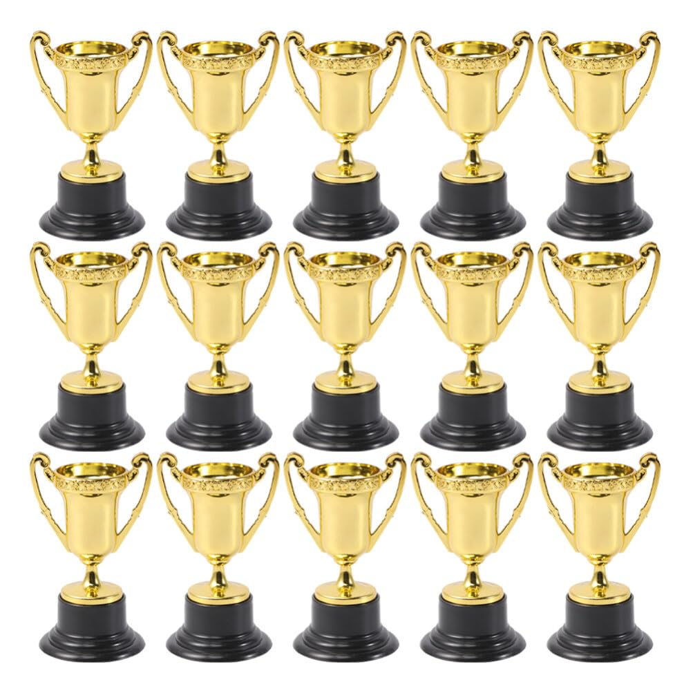Totority 30Pack Mini Gold Award Trophy Cup for Kids and Adults, 3.4 Inch Plastic Trophies for Sports, Party Favors, Tournaments, Competitions