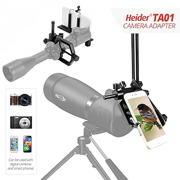 Heider TA01 Universal Metal - Telescopio, teléfono móvil, réflex y ...