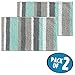 mDesign Soft Microfiber Polyester Non-Slip Rectangular Spa Mat Rugs, Plush Water Absorbent, Striped - for Bathroom Vanity, Bathtub/Shower, Machine Washable - 34