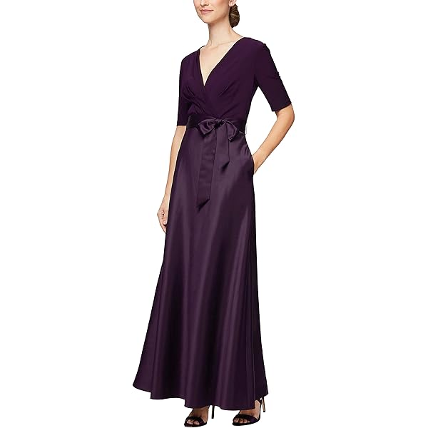 alex evenings stretch taffeta cocktail dress Alex Evenings 8160532 - Long 96% Polyester, 4% Spandex Sheath Dress main image 1