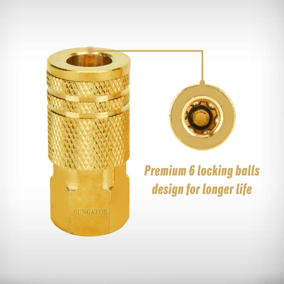 SUNGATOR RV & Sprinkler Systems Winterize Blowout Adapter Kit with 20" Hose and Valve, Water Blow Out Plug with 6-Ball Air Quick Connect for Irrigation Systems, Camper, Trailers, Boat, Motorhome - - 