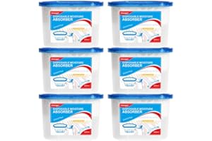 CANAGER Fragrance Free Moisture Absorber Box,Odor Eliminator and Dehumidifier Boxes for Closet,Bedroom,Kitchen,Bathroom-6 Packs,Cups - Traps Moisture for Fresher, Cleaner Air