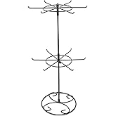 2 Tier Jewelry Display Holder,Retail Spinner Display Stand,Rotating Bracelet Storage Rack,Dressing Table,Black