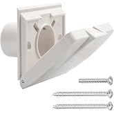 360W Central Vacuum Wall Inlet Plate for NuTone 360 Series Vac, White Cover | Automatic Outlet Valve for Broan-NuTone Whole House Vacuum Parts, Used with CH515 CH230L Hoses, CF361 CF361F Mounting Bracket