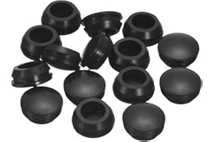uxcell 16 Pcs Silicone Plugs, Rubber Round Snap in Locking Hole Plugs for 14-15mm Hole, Hole Stoppers Waterproof Hole Plug fo
