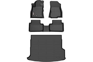 Binmotor-Floor Mats & Cargo Liner for 2025 Subaru Forester Hybrid (Not Fit Fuel Version), All Weather Car Mats, 1st & 2nd & Rear Cargo Mat, Rubber Mats Custom Fit for Forester 2025 Accessories