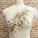 Crystal Floral Applique,Beaded,Sequined Embroidery Flower Lace Patch Delicate Addition for Prom Dresses Party Costumes Jeans Gold Color