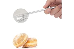 JJLFresheners Silver 304 Stainless Steel Flour Powder Filter Spoon, Baking Sifter, 1 Piece
