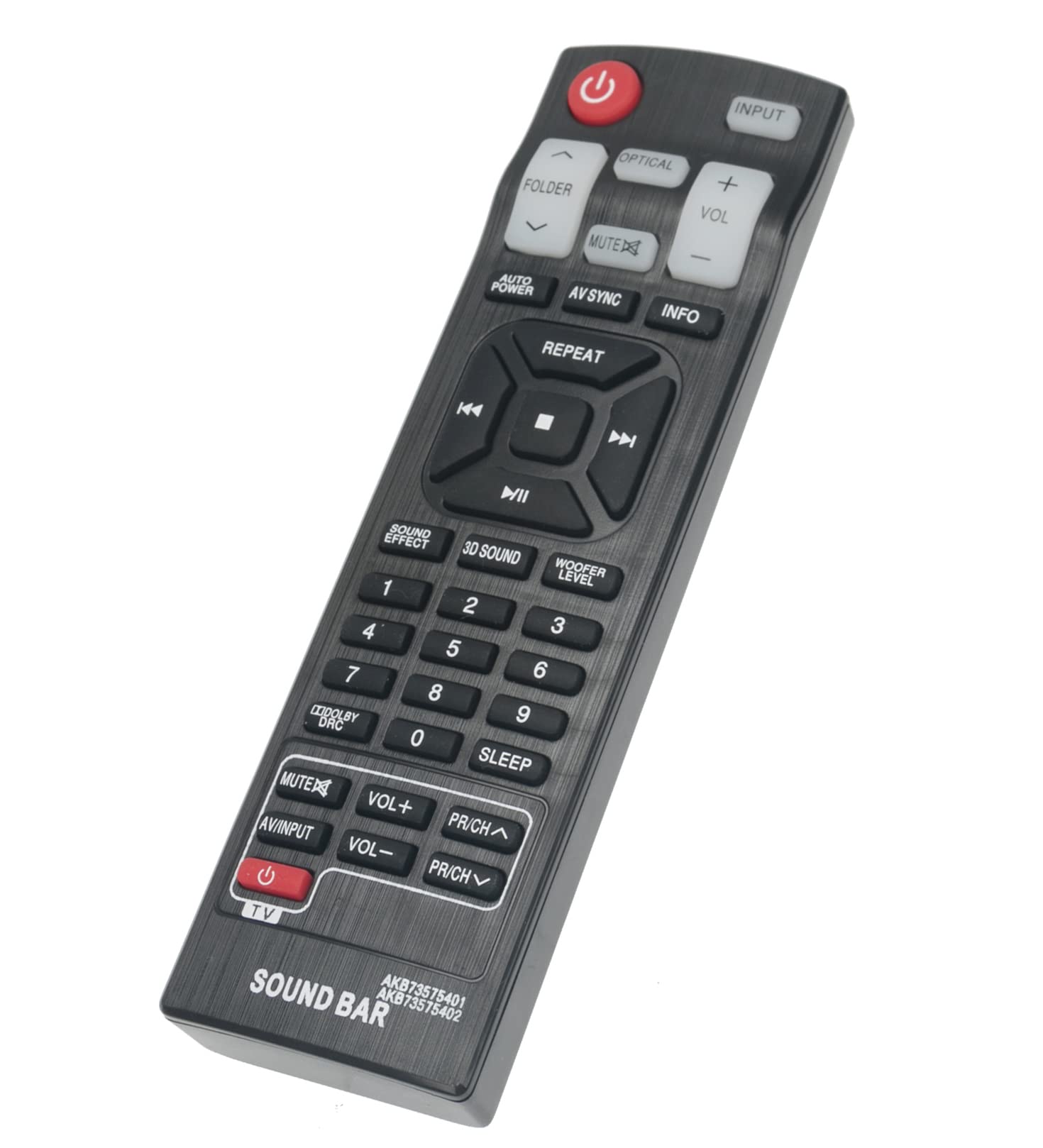 VINABTY Replaced Remote AKB73575401 AKB73575402 Fit for LG Soundbar NB2420A NB2430A NB2520A NB3520A NB3520A2 NB3520ANB NB3530A NB3532A NB4530B NB4540 NB5540A NB5541