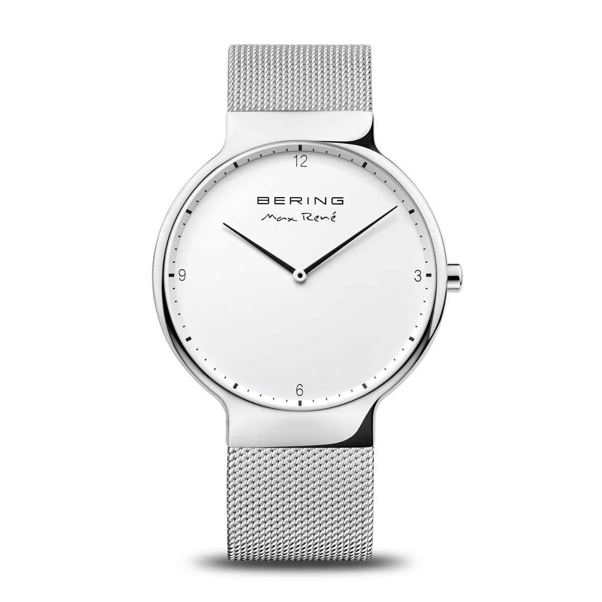 BERING Men Analog Quartz Max René Collection Watch with stainless steel Strap and Sapphire Crystal 15540-004, Silver/White, 40 mm — image 1