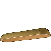 ET2 Lighting E34616-OLV Wimbledon - 25W 1 LED Linear Pendant-5 Inch Tall and 39.75 Inch Wide, Finish Color: Olive