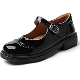 OKJ Mary Jane Shoes Women Flat Maryjane Black Mary Janes Comfortable Flats Dressy Casual School Cute Non Slip Work Shoes