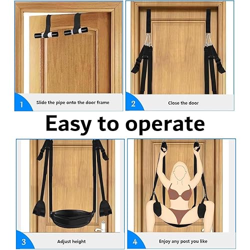 Heuceo Holds 300+ lbs, Door Sex Swing with Seat Eye Mask Whip Set, BDSM  Bondage