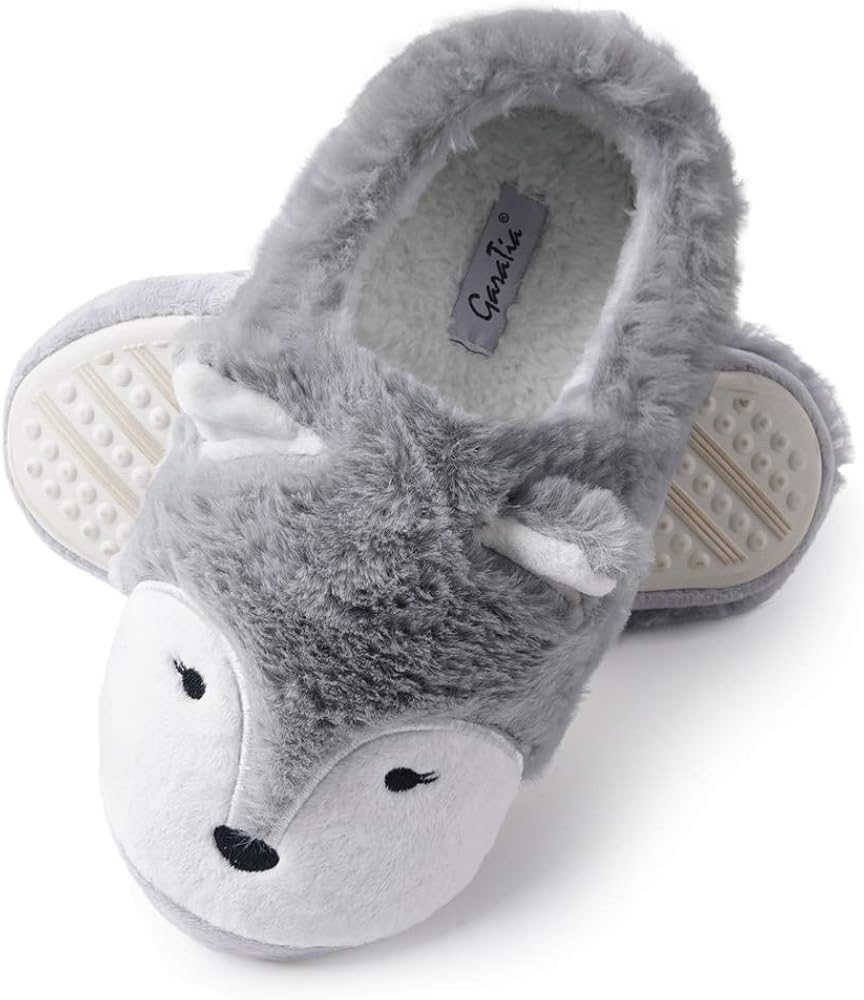 Women Cute Animal Slippers Fox Soft Plush Memory Foam