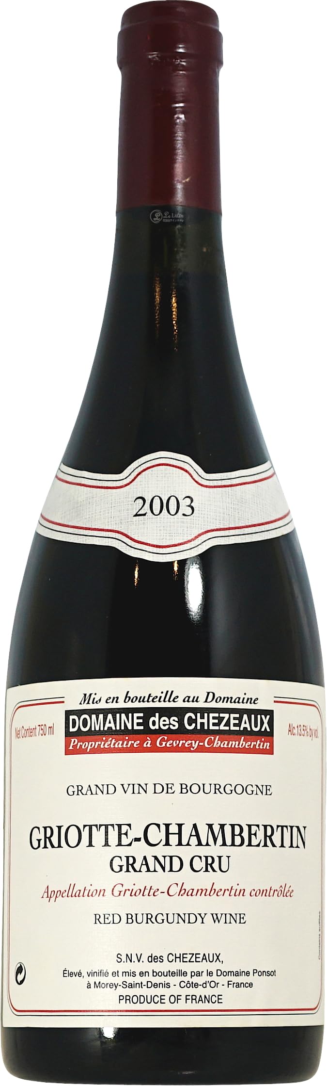 2003 グリオット シャンベルタン グラン クリュ ドメーヌ デ シェゾー 赤ワイン 750ml Domaine des Chezeaux Griotte Chambertin Grand Cru