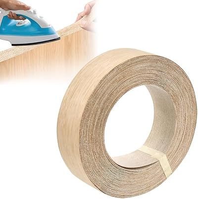 ADERTOS 40mm Real Oak Edging Tape 10m Iron On Pre-Glued Veneer Edging
