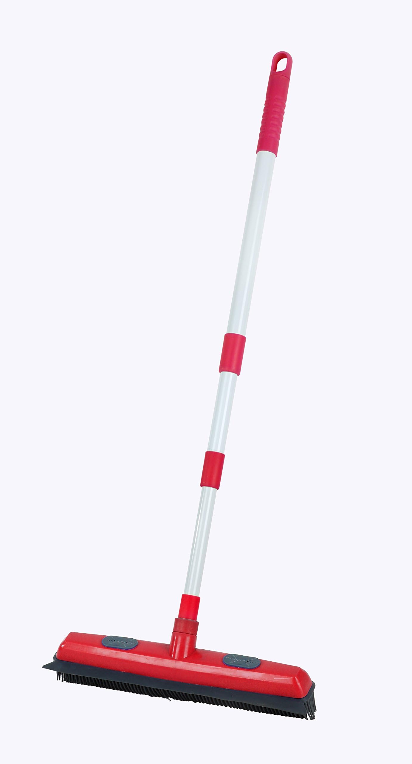 SqueegiBroom Extendable Rubber Broom and Squeegee - Red