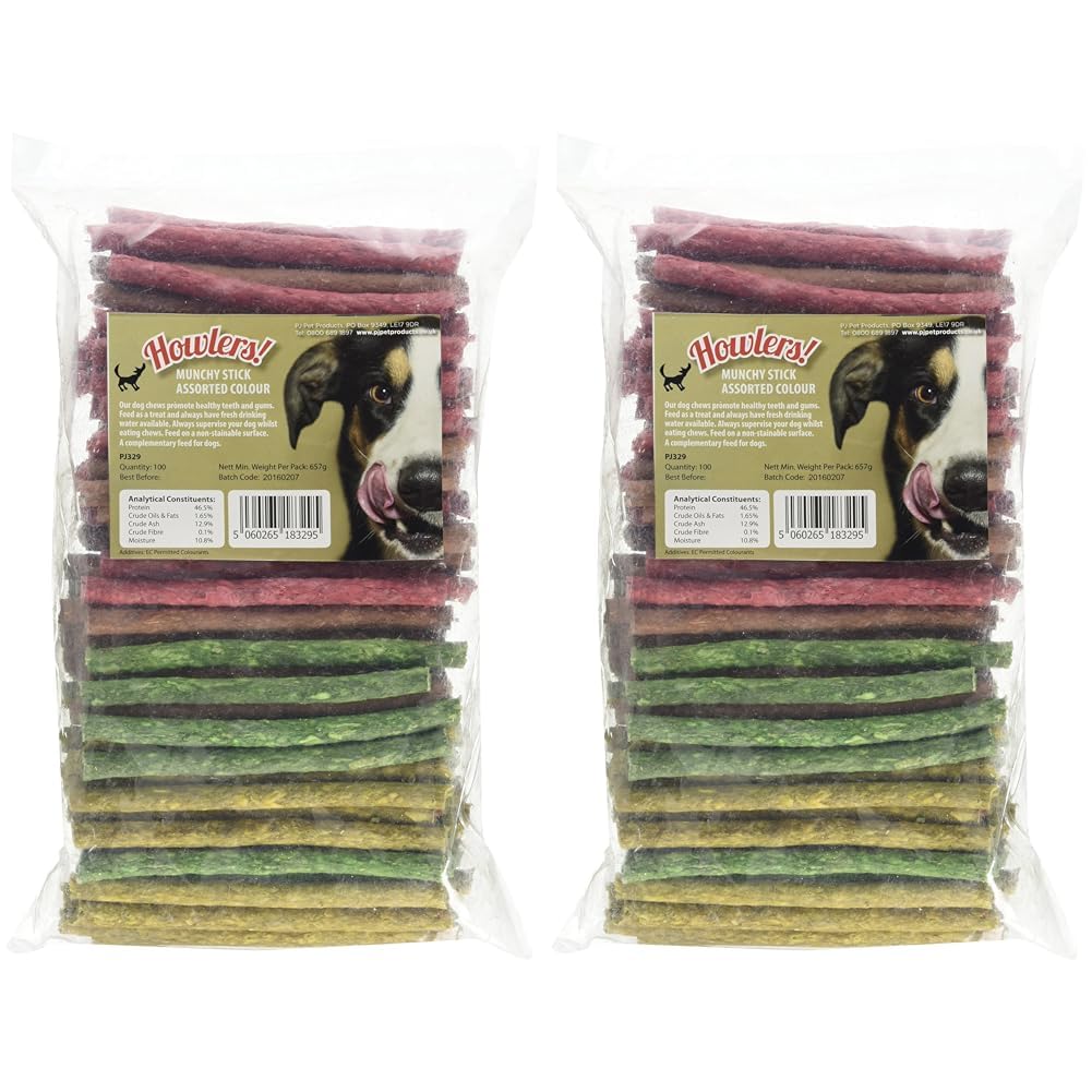 Howlers Assorted Munchy Sticks, 12.5 cm, Pack of 200