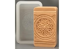 ARTCRAFTMOLDS Rosette Silicone Mold SOAP Plaster Wax Resin Clay Floral Mandala