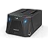 Inateck USB 3.0 to SATA Dual Bay Hard Drive Docking Station in Gamer Style with Offline Clone Function for 2.5/ 3.5 Inch SATA I/II/III HDD and SSD, Support UASP and 8 TB Drives, Black(FD2005)